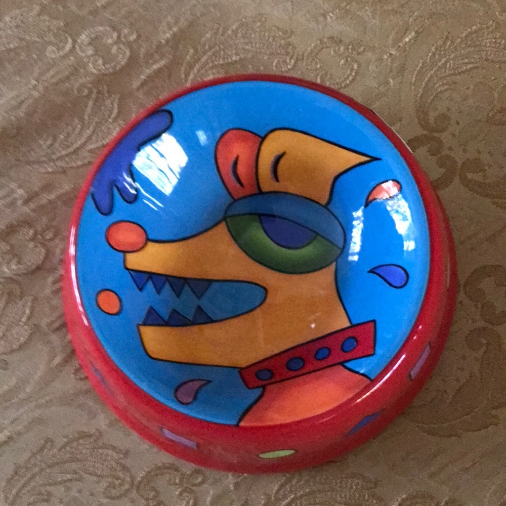 Dog Bowl Hand-painted NWT